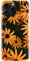 Husa din silicon compatibila cu Apple iPhone 15 Pro Max - model Yellow Flowers 