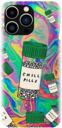 Husa din silicon compatibila cu Apple iPhone 15 Pro - model Trippy Pills 