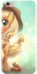Husa din silicon compatibila cu Apple iPhone 5C - model Cute pony AppleJack 