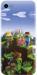 Husa din silicon compatibila cu Apple iPhone 8 - model MInecfraft 2 
