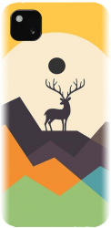 Husa din silicon compatibila cu Google Pixel 4a - model Abstract Deer 