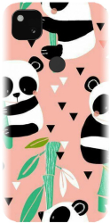Husa din silicon compatibila cu Google Pixel 4a - model Baby panda 001 