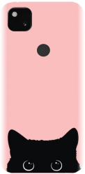 Husa din silicon compatibila cu Google Pixel 4a - model Black Cat 