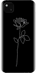 Husa din silicon compatibila cu Google Pixel 4a - model Black Rose 