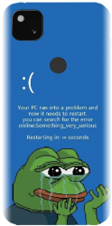 Husa din silicon compatibila cu Google Pixel 4a - model Blue Screen 