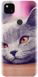 Husa din silicon compatibila cu Google Pixel 4a - model British Shorthair Cat 