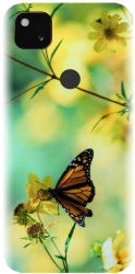 Husa din silicon compatibila cu Google Pixel 4a - model Butterfly 001 