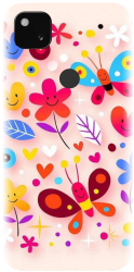Husa din silicon compatibila cu Google Pixel 4a - model Butterfly 002 