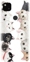 Husa din silicon compatibila cu Google Pixel 4a - model Cat Party 