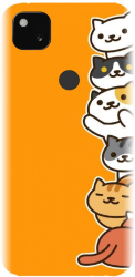 Husa din silicon compatibila cu Google Pixel 4a - model Cat Tower 