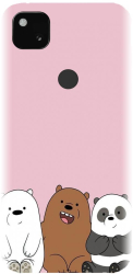 Husa din silicon compatibila cu Google Pixel 4a - model Cei 3 panda 