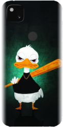 Husa din silicon compatibila cu Google Pixel 4a - model Duck With A Bat 