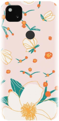 Husa din silicon compatibila cu Google Pixel 4a - model Floral 
