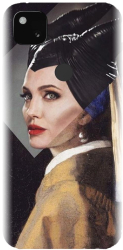 Husa din silicon compatibila cu Google Pixel 4a - model Girl With A Pearl 