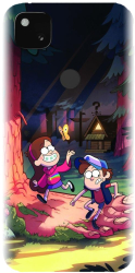 Husa din silicon compatibila cu Google Pixel 4a - model Gravity Falls 