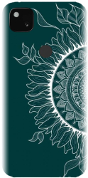 Husa din silicon compatibila cu Google Pixel 4a - model Green Mandala 
