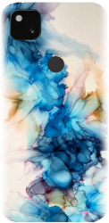Husa din silicon compatibila cu Google Pixel 4a - model Ink Flowers 