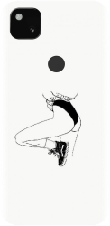 Husa din silicon compatibila cu Google Pixel 4a - model Line Art Legs 