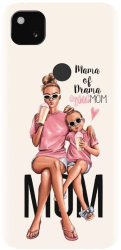 Husa din silicon compatibila cu Google Pixel 4a - model Mama 