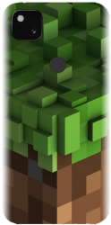 Husa din silicon compatibila cu Google Pixel 4a - model Minecraft 