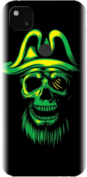 Husa din silicon compatibila cu Google Pixel 4a - model Pirate Skull 