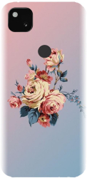 Husa din silicon compatibila cu Google Pixel 4a - model Roses 