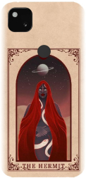 Husa din silicon compatibila cu Google Pixel 4a - model Tarot The Hermit 