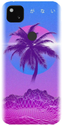 Husa din silicon compatibila cu Google Pixel 4a - model Vaporwave Palm 