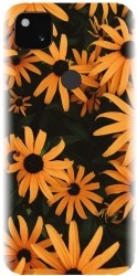 Husa din silicon compatibila cu Google Pixel 4a - model Yellow Flowers 