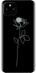 Husa din silicon compatibila cu Google Pixel 5 - model Black Rose 