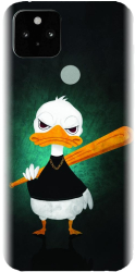 Husa din silicon compatibila cu Google Pixel 5 - model Duck With A Bat 
