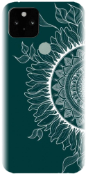Husa din silicon compatibila cu Google Pixel 5 - model Green Mandala 