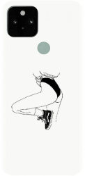 Husa din silicon compatibila cu Google Pixel 5 - model Line Art Legs 