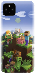 Husa din silicon compatibila cu Google Pixel 5 - model MInecfraft 2 