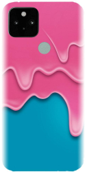 Husa din silicon compatibila cu Google Pixel 5 - model Pink Liquid Dripping 