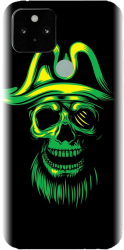 Husa din silicon compatibila cu Google Pixel 5 - model Pirate Skull 