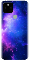 Husa din silicon compatibila cu Google Pixel 5 - model Purple Space Nebula 