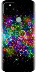 Husa din silicon compatibila cu Google Pixel 5 - model Rainbow Colored Soap Bubbles 