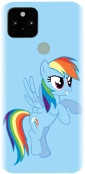 Husa din silicon compatibila cu Google Pixel 5 - model Rainbow dash 