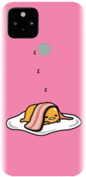 Husa din silicon compatibila cu Google Pixel 5 - model Sleeping Egg 