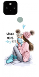 Husa din silicon compatibila cu Google Pixel 5 - model Super mama 