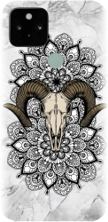 Husa din silicon compatibila cu Google Pixel 5 - model Tatoo Art Goat 