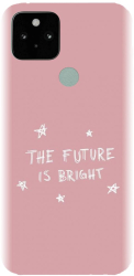 Husa din silicon compatibila cu Google Pixel 5 - model The Future Is Bright