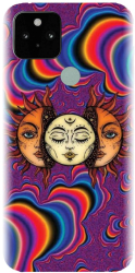 Husa din silicon compatibila cu Google Pixel 5 - model Trippy Sun 