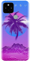 Husa din silicon compatibila cu Google Pixel 5 - model Vaporwave Palm 