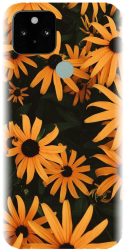 Husa din silicon compatibila cu Google Pixel 5 - model Yellow Flowers 