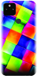 Husa din silicon compatibila cu Google Pixel 5a - model 3D Geometric Colorfull 