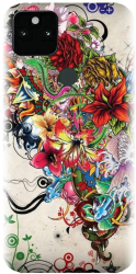 Husa din silicon compatibila cu Google Pixel 5a - model Abstract Flowers 