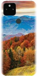 Husa din silicon compatibila cu Google Pixel 5a - model Autumn Mountain Fall Rusty Forest 