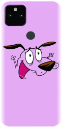 Husa din silicon compatibila cu Google Pixel 5a - model Courage The Cowardly Dog 